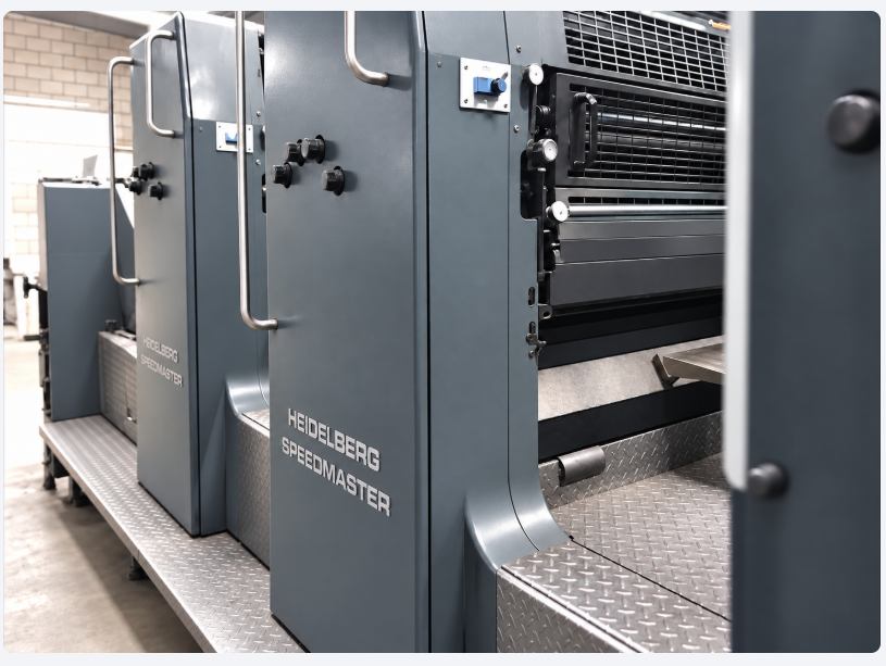 Печатная машина HEIDELBERG SPEEDMASTER на производстве «Упак-Сервис»